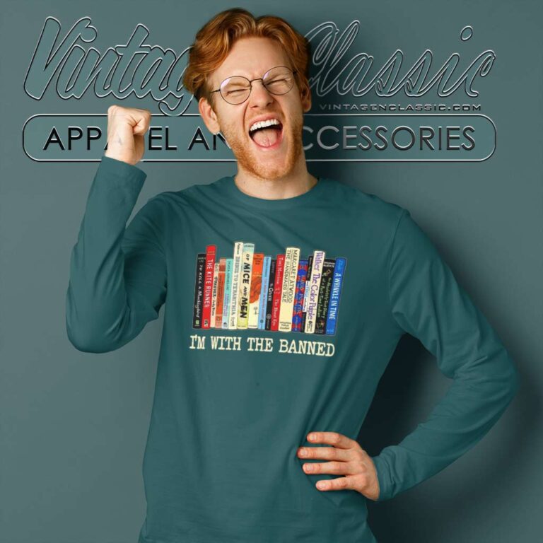 Read Banned Books Shirt Im With The Banned Books Long Sleeve Tee Read Banned Books Shirt Im With The Banned Books Long Sleeve Tee