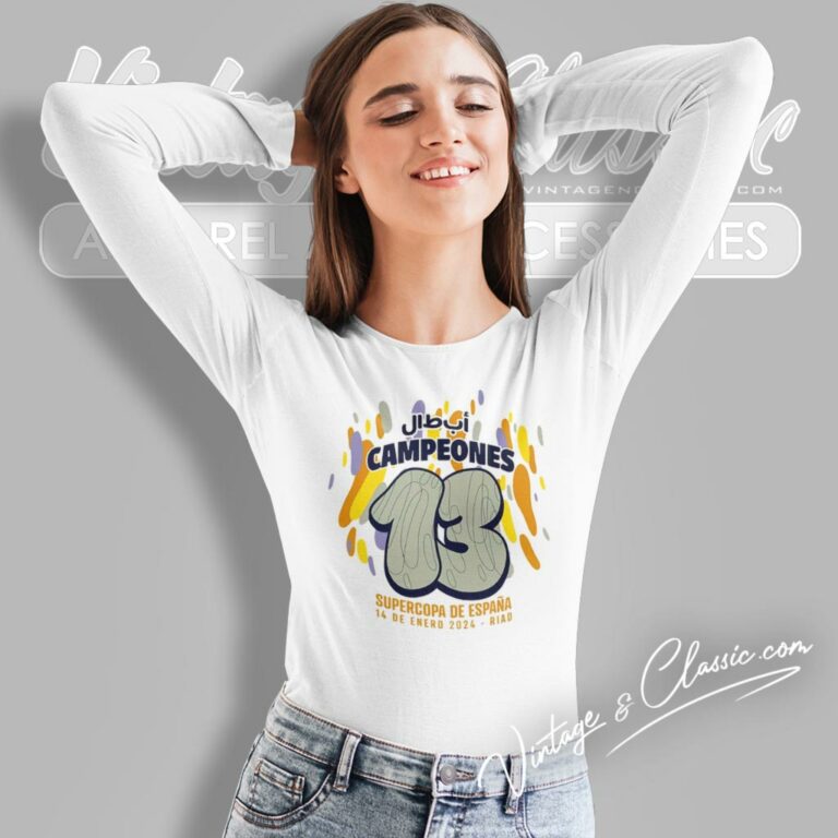 Real Madrid Supercopa Champions 2024 Long Sleeve Tee Real Madrid Supercopa Champions 2024 Long Sleeve Tee