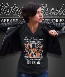 Real Women Love Basketball Smart Women Love The Brooklyn Nets V Neck TShirt