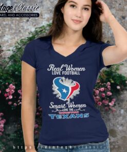 Real Women Love Football Smart Women Love The Houston Texans 2023 Logo 5 Real Women Love Football Smart Women Love The Houston Texans 2023 Logo V Neck TShirt