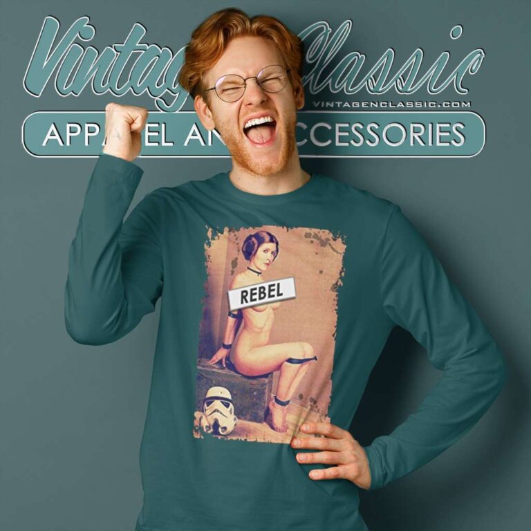 Rebel Princess Leia Naughty Trooper Star Wars Long Sleeve Tee Rebel Princess Leia Naughty Trooper Star Wars Long Sleeve Tee