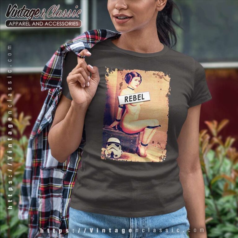 Rebel Princess Leia Naughty Trooper Star Wars Women TShirt Rebel Princess Leia Naughty Trooper Star Wars Women TShirt