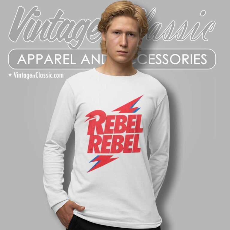 Rebel Rebel David Bowie Long Sleeve Tee Rebel Rebel David Bowie Long Sleeve Tee