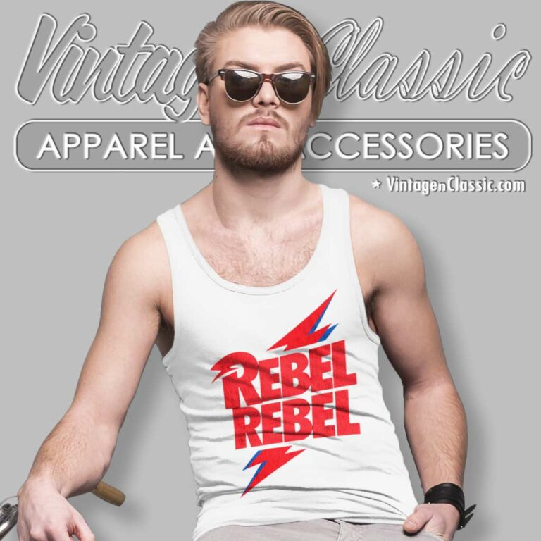 Rebel Rebel David Bowie Tank Top Racerback Rebel Rebel David Bowie Tank Top Racerback