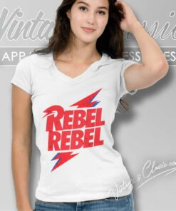 Rebel Rebel David Bowie V Neck TShirt