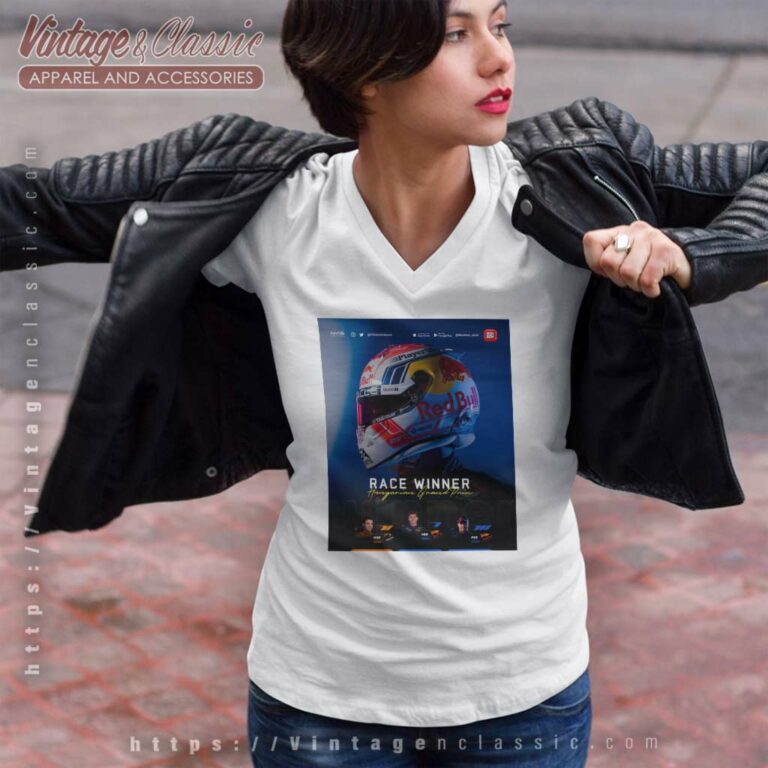 Red Bull Racing Winner Max Verstappen V Neck TShirt Red Bull Racing Winner Max Verstappen V Neck TShirt