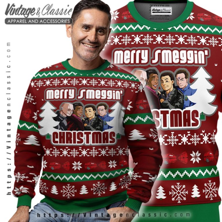 Red Dwarf Merry Smeggin Ugly Christmas Sweater Men Ugly Sweater Red Dwarf Merry Smeggin Ugly Christmas Sweater Men Ugly Sweater