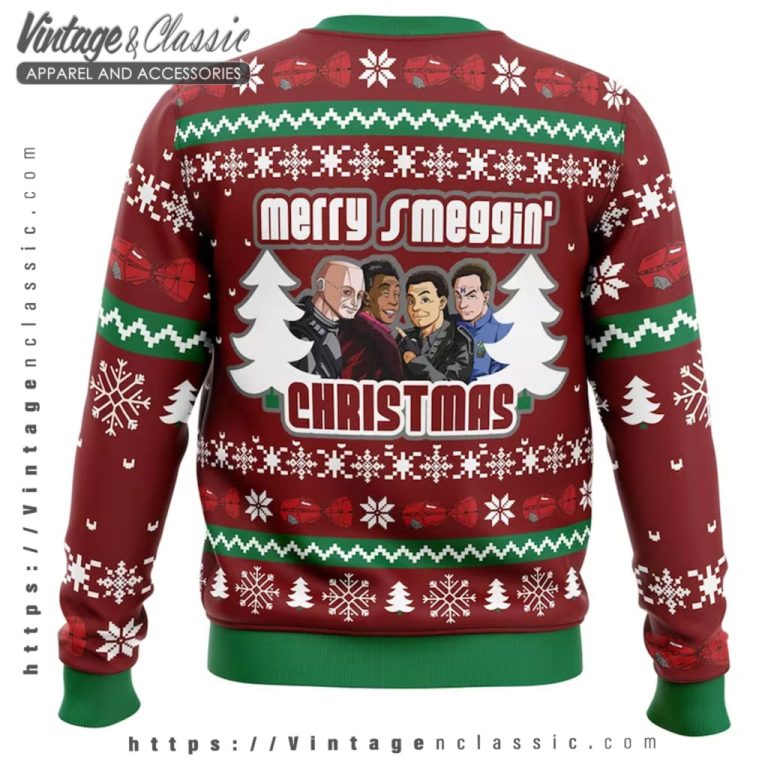 Red Dwarf Merry Smeggin Ugly Christmas Sweater back Ugly Sweater Red Dwarf Merry Smeggin Ugly Christmas Sweater back Ugly Sweater