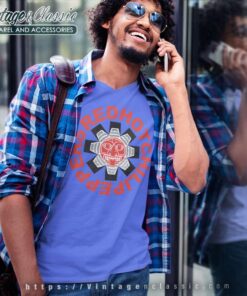 Red Hot Chili Peppers 1998 Promo Tour Shirt 6 Red Hot Chili Peppers 1998 Promo Tour V Neck TShirt