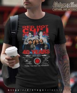 Red Hot Chili Peppers 40 Years Signature T Shirt