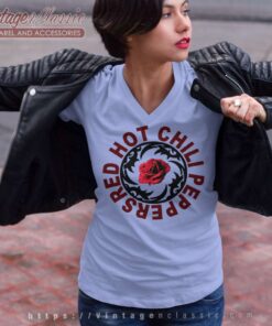 Red Hot Chili Peppers Blood Sugar Flower Shirt 6 Red Hot Chili Peppers Blood Sugar Flower V Neck TShirt