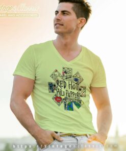 Red Hot Chili Peppers Doodle Logo V Neck TShirt