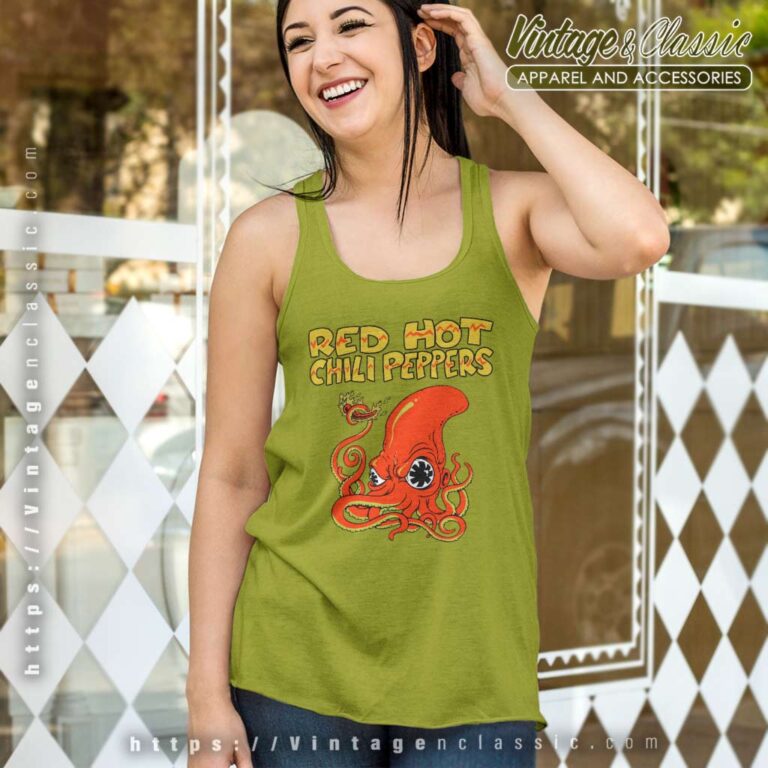 Red Hot Chili Peppers Fire Squid Tank Top Racerback Red Hot Chili Peppers Fire Squid Tank Top Racerback