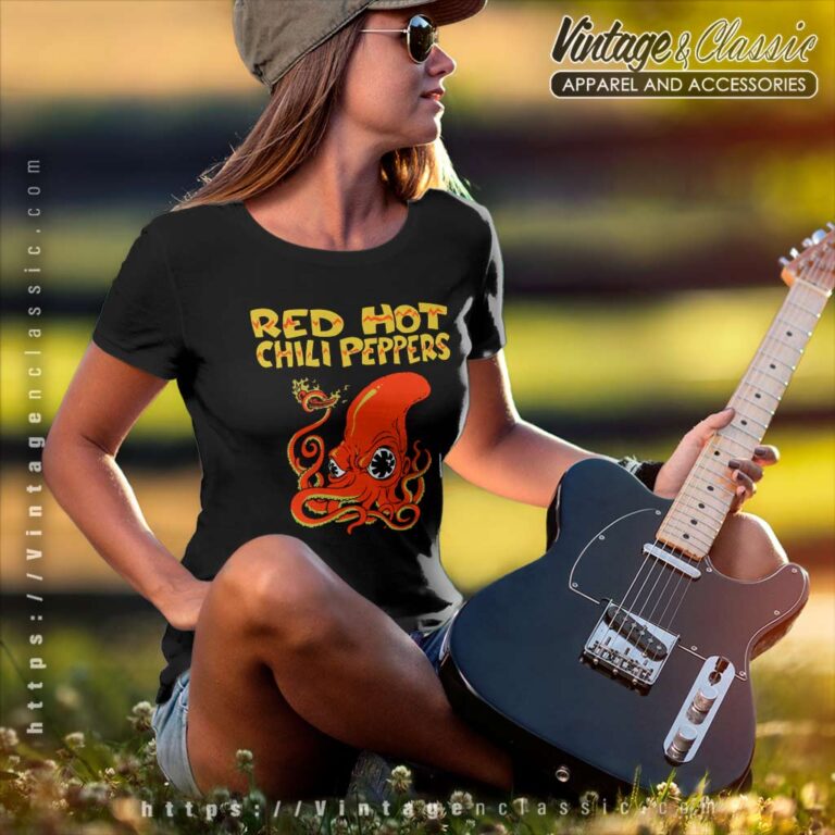 Red Hot Chili Peppers Fire Squid Women TShirt Red Hot Chili Peppers Fire Squid Women TShirt