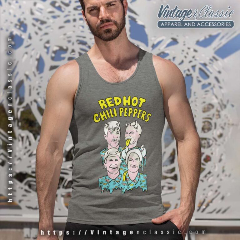 Red Hot Chili Peppers Illustrated Peppers Tank Top Racerback Red Hot Chili Peppers Illustrated Peppers Tank Top Racerback
