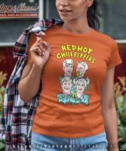 Red Hot Chili Peppers Illustrated Peppers Shirt 7 Red Hot Chili Peppers Illustrated Peppers Women TShirt