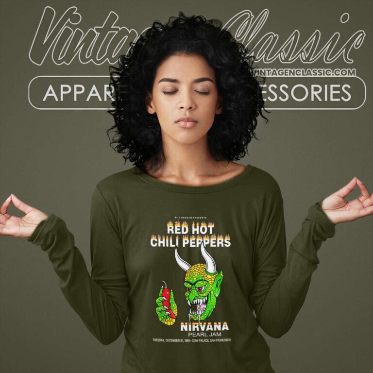 Red Hot Chili Peppers Nirvana Pearl Jam Long Sleeve Tee Red Hot Chili Peppers Nirvana Pearl Jam Long Sleeve Tee