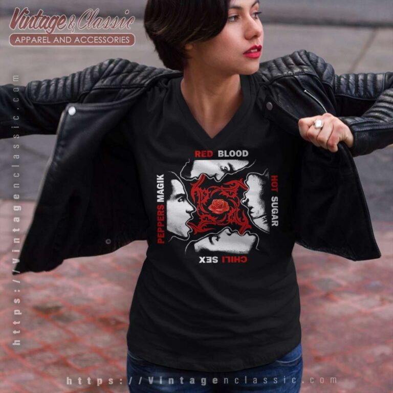 Red Hot Chili Peppers Shirt Album Blood Sugar Sex Magik V Neck TShirt Red Hot Chili Peppers Shirt Album Blood Sugar Sex Magik V Neck TShirt