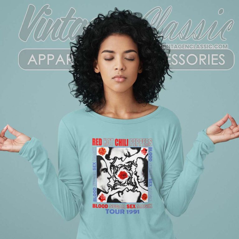 Red Hot Chili Peppers Shirt Blood Sugar Sex Magik Tour Long Sleeve Tee Red Hot Chili Peppers Shirt Blood Sugar Sex Magik Tour Long Sleeve Tee