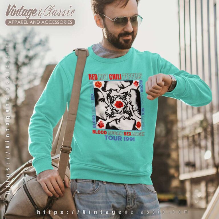 Red Hot Chili Peppers Shirt Blood Sugar Sex Magik Tour Sweatshirt Red Hot Chili Peppers Shirt Blood Sugar Sex Magik Tour Sweatshirt