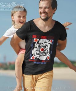 Red Hot Chili Peppers Shirt Blood Sugar Sex Magik Tour V Neck TShirt