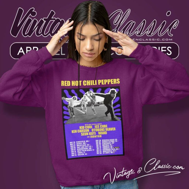 Red Hot Chili Peppers Tour 2024 Poster Sweatshirt Red Hot Chili Peppers Tour 2024 Poster Sweatshirt