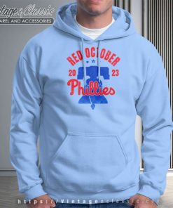 Red Phillies October Shirt Phillies Playoffs Hoodie