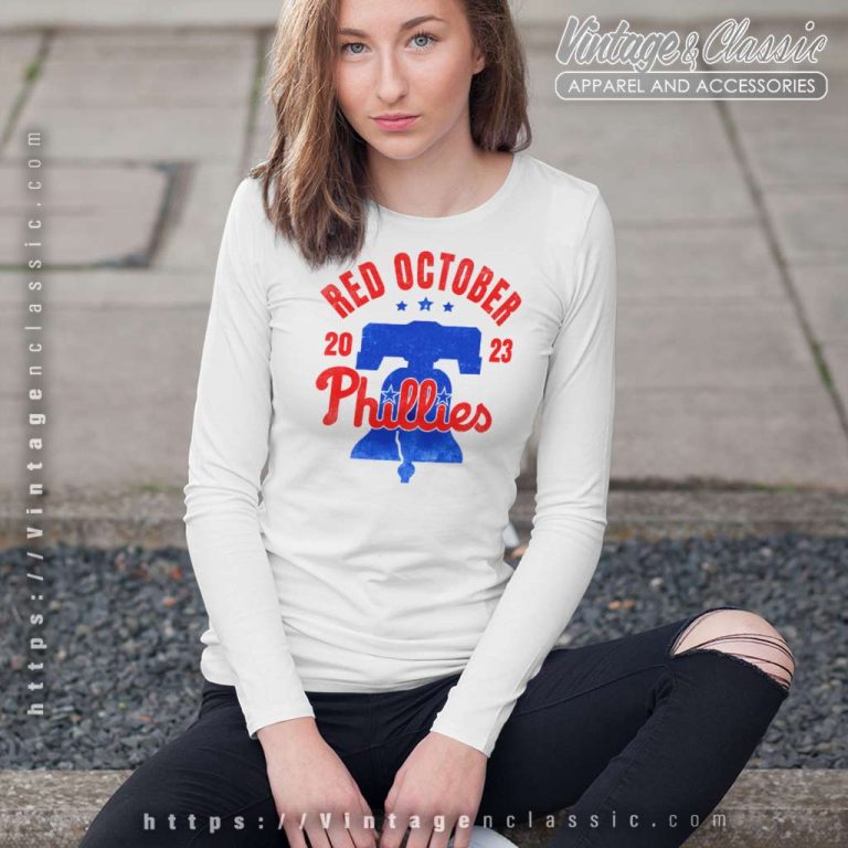 Red Phillies October Shirt Phillies Playoffs Long Sleeve Tee Red Phillies October Shirt Phillies Playoffs Long Sleeve Tee