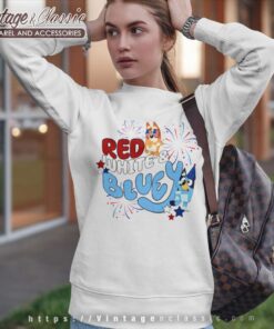 Red White Bluey 4th Of July Sweatshirt