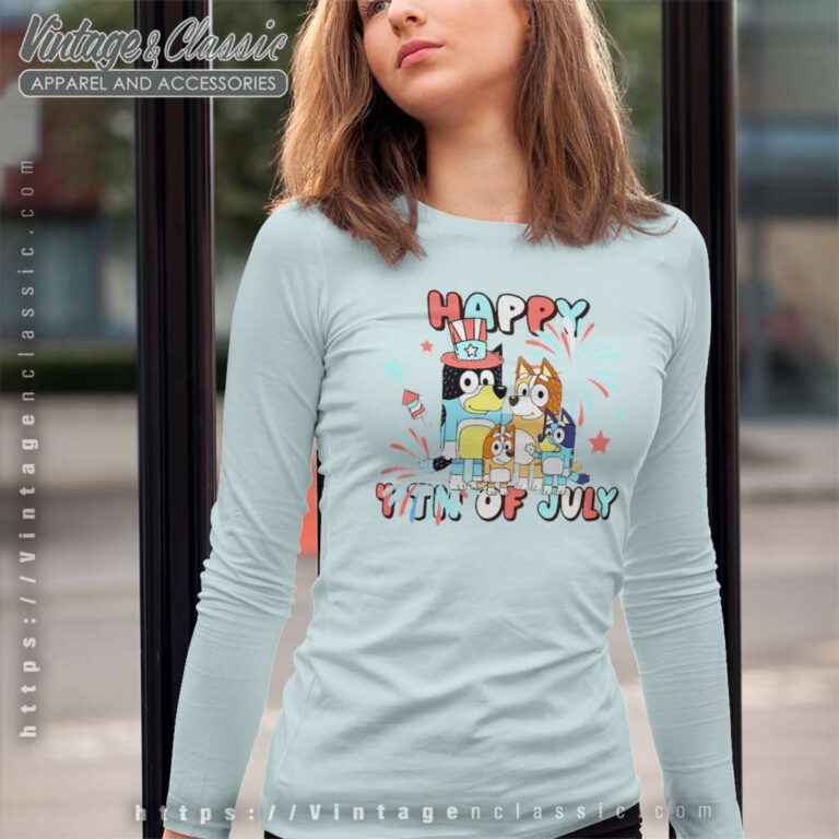 Red White Bluey Family Independence Day Long Sleeve Tee Red White Bluey Family Independence Day Long Sleeve Tee
