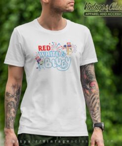 Red White Bluey Fireworks 4th July Shirt 5 Red White Bluey Fireworks 4th July T Shirt