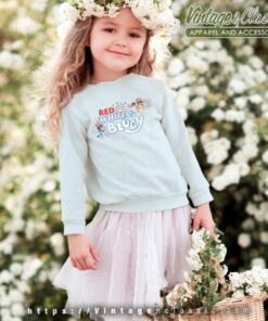 Red White Bluey Fireworks 4th July Shirt 4 Red White Bluey Fireworks 4th July kids Sweatshirt