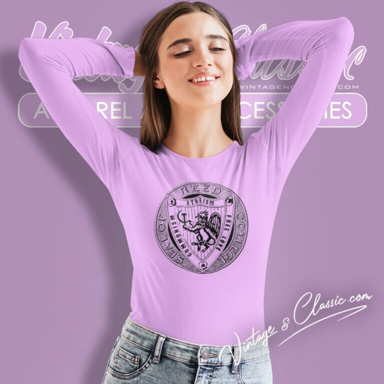 Reed College Seal Shirt Communism Atheism Free Love Long Sleeve Tee Reed College Seal Shirt Communism Atheism Free Love Long Sleeve Tee
