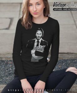 Reeves And Baby Yoda Long Sleeve Tee