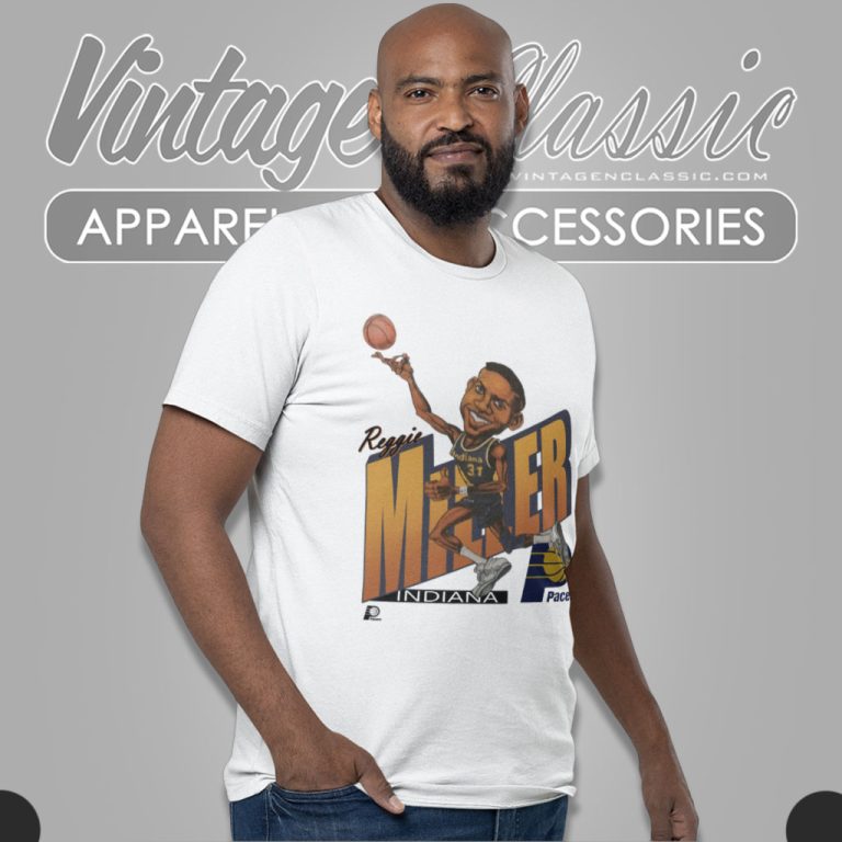 Reggie Miller Nba Basketball Caricature Indiana Pacers T Shirt Reggie Miller Nba Basketball Caricature Indiana Pacers T Shirt