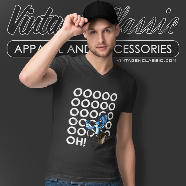 Regular Show Oooooh V Neck TShirt Regular Show Oooooh V Neck TShirt