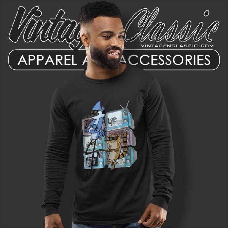 Regular Show Shirt Mordecai And Rigby Tv Too Cool Long Sleeve Tee Regular Show Shirt Mordecai And Rigby Tv Too Cool Long Sleeve Tee