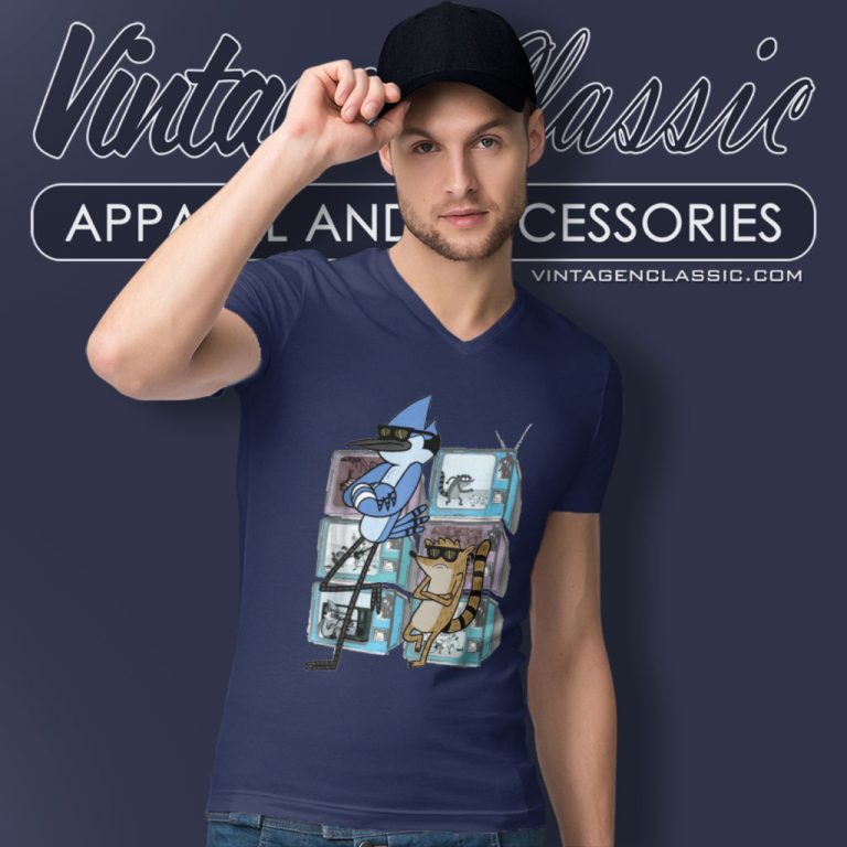 Regular Show Shirt Mordecai And Rigby Tv Too Cool V Neck TShirt Regular Show Shirt Mordecai And Rigby Tv Too Cool V Neck TShirt