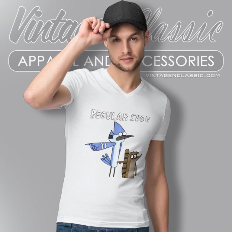 Regular Show Shirt Mordecai And Rigby V Neck TShirt Regular Show Shirt Mordecai And Rigby V Neck TShirt