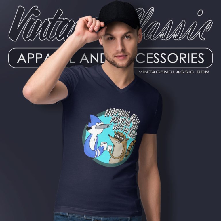 Regular Show Shirt Nothing Beats Drinking V Neck TShirt Regular Show Shirt Nothing Beats Drinking V Neck TShirt