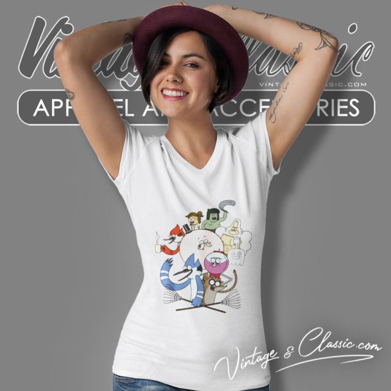 Regular Show Shirt Regular Cast V Neck TShirt Regular Show Shirt Regular Cast V Neck TShirt
