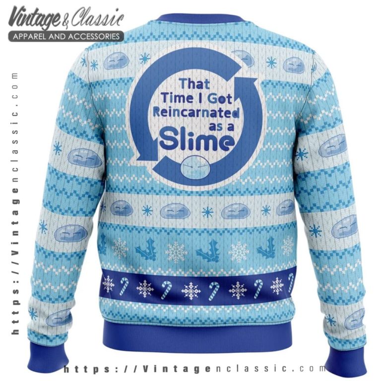 Reincarnated As A Slime Ugly Christmas Sweater BACK UGLY SWEATER Reincarnated As A Slime Ugly Christmas Sweater BACK UGLY SWEATER