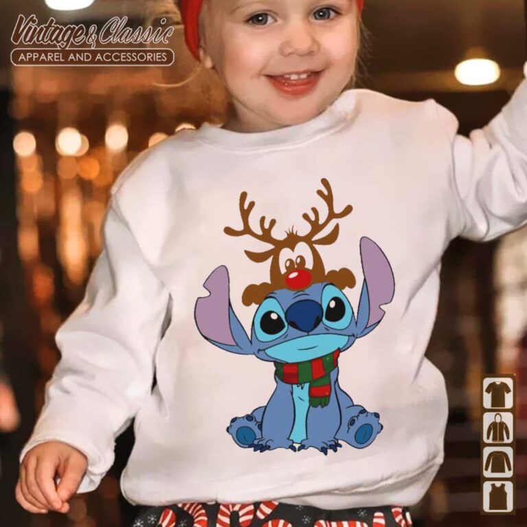 Reindeer Stitch Disney Christmas Youth Shirt Reindeer Stitch Disney Christmas Youth Shirt