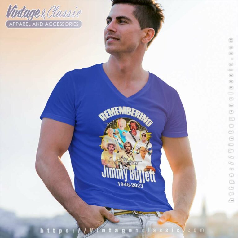 Remembering Jimmy Buffett 1946 2023 Signatures V Neck TShirt Remembering Jimmy Buffett 1946 2023 Signatures V Neck TShirt