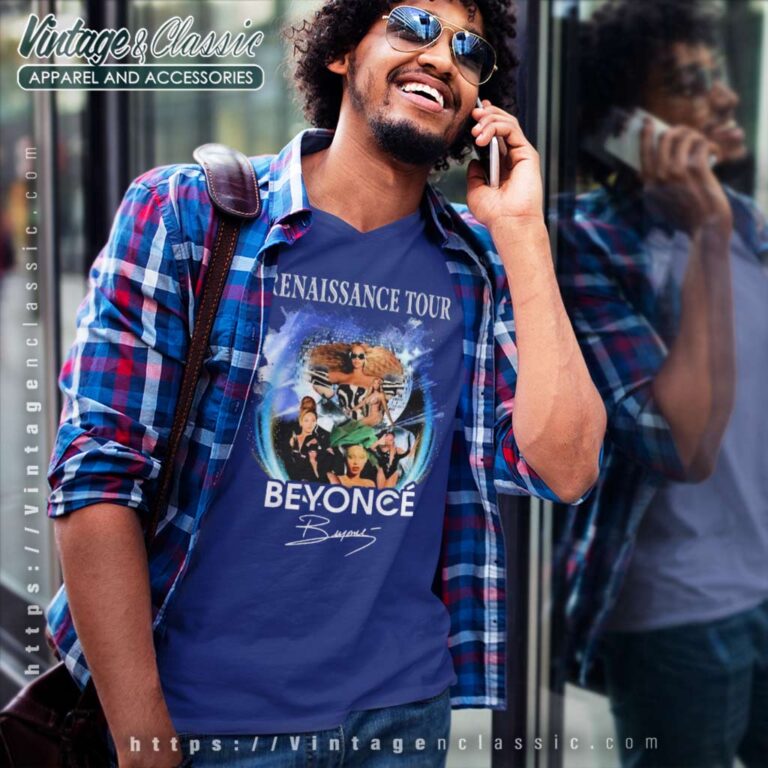 Renaissance Tour Beyonce Signature Shirt V Neck TShirt Renaissance Tour Beyonce Signature Shirt V Neck TShirt