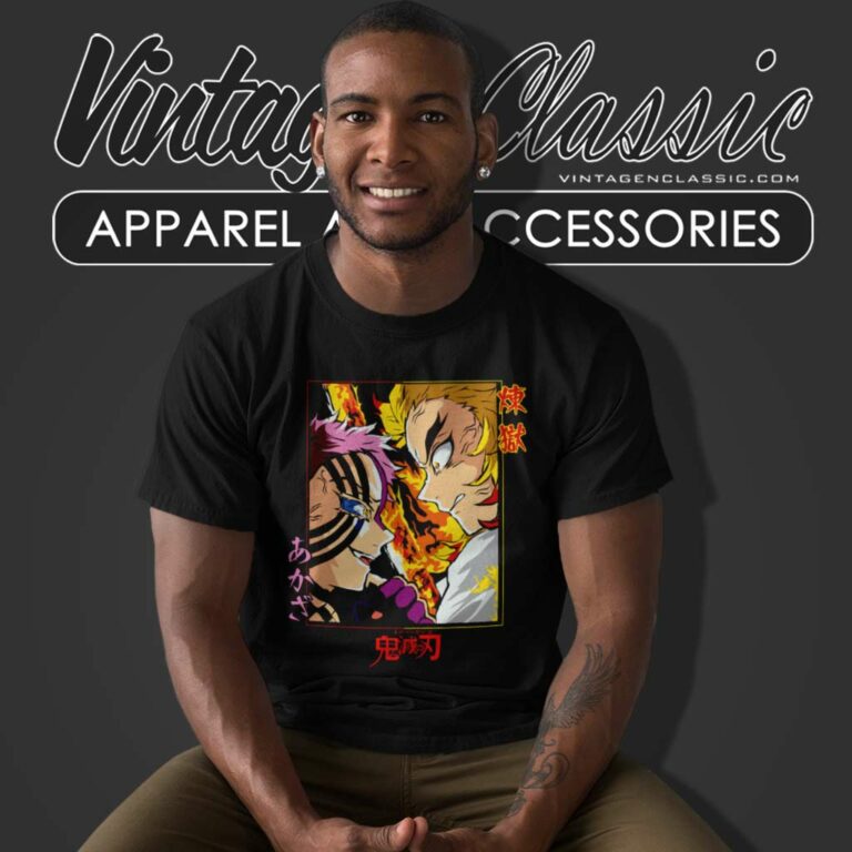 Rengoku Akaza Demon Slayer Shirt Manga Anime T Shirt Rengoku Akaza Demon Slayer Shirt Manga Anime T Shirt