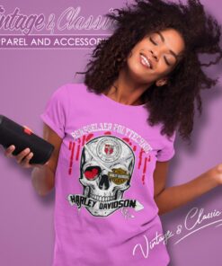 Rensselaer Polytechnic Institute Harley Davidson Skull Women T Shirt
