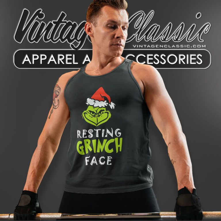 Resting Grinch Face Christmas Tank Top Racerback Resting Grinch Face Christmas Tank Top Racerback