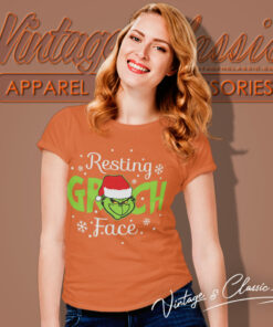Resting Grinch Face Santa Shirt 6 Resting Grinch Face Santa Women T Shirt