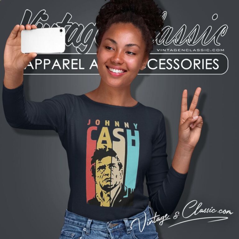 Retro Vintage Johnny Cash Long Sleeve Tee 1 Retro Vintage Johnny Cash Long Sleeve Tee 1